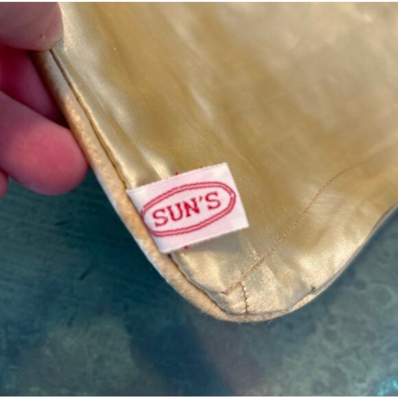 Toss pillow cover silky rayon satin hand embroidery golden square zips closed - Picture 7 of 10